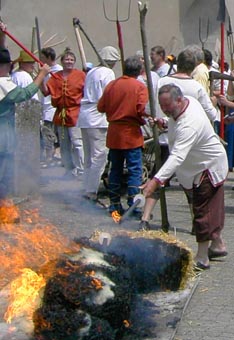 1050 Jahre Auhausen - Einzug der Bauernhaufen