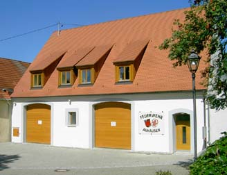 das knftige Feuerwehrgertehaus von Auhausen